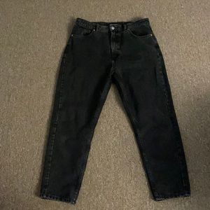 High Rise Black Mom Jeans